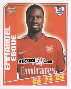 Cromo Emmanuel Eboue - Premier League Inglese 2008-2009 - Topps