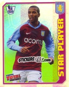 Sticker Ashley Young (Star Player) - Premier League Inglese 2008-2009 n. 26R - Topps