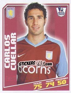 Sticker Carlos Cuellar - Premier League Inglese 2008-2009 n. 29 - Topps