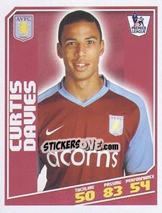 Sticker Curtis Davies - Premier League Inglese 2008-2009 n. 30 - Topps