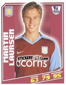 Sticker Martin Laursen - Premier League Inglese 2008-2009 - Topps