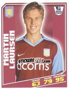 Sticker Martin Laursen - Premier League Inglese 2008-2009 n. 32 - Topps