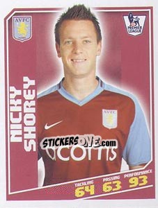 Figurina Nicky Shorey - Premier League Inglese 2008-2009 - Topps