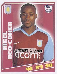 Sticker Nigel Reo-Coker - Premier League Inglese 2008-2009 n. 39 - Topps