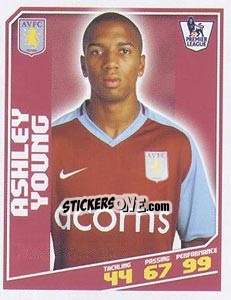 Sticker Ashley Young - Premier League Inglese 2008-2009 n. 41 - Topps