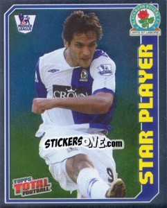 Figurina Roque Santa Cruz (Star Player) - Premier League Inglese 2008-2009 - Topps