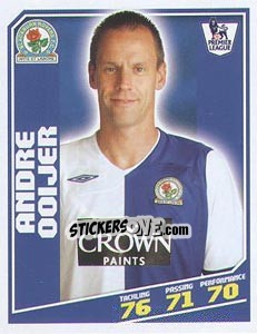 Sticker Andre Ooijer - Premier League Inglese 2008-2009 - Topps