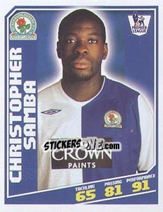 Sticker Christopher Samba - Premier League Inglese 2008-2009 - Topps