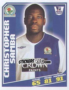 Figurina Christopher Samba - Premier League Inglese 2008-2009 - Topps