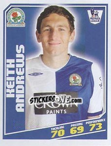Figurina Keith Andrews - Premier League Inglese 2008-2009 - Topps