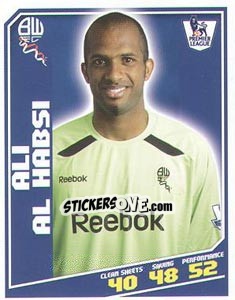 Sticker Ali Al Habsi - Premier League Inglese 2008-2009 n. 70 - Topps