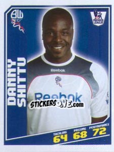 Figurina Danny Shittu - Premier League Inglese 2008-2009 - Topps