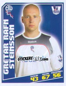 Sticker Gretar Rafn Steinsson - Premier League Inglese 2008-2009 - Topps