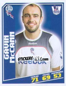 Figurina Gavin McCann - Premier League Inglese 2008-2009 - Topps