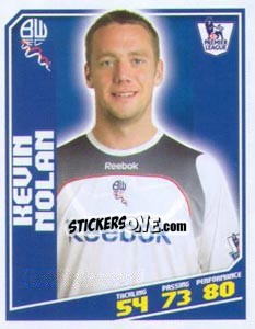 Sticker Kevin Nolan - Premier League Inglese 2008-2009 - Topps