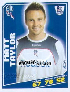 Figurina Matt Taylor - Premier League Inglese 2008-2009 - Topps