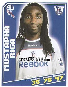 Figurina Mustapha Riga - Premier League Inglese 2008-2009 - Topps