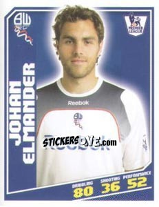 Sticker Johan Elmander - Premier League Inglese 2008-2009 n. 85 - Topps