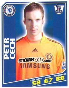 Sticker Petr Cech - Premier League Inglese 2008-2009 n. 90 - Topps