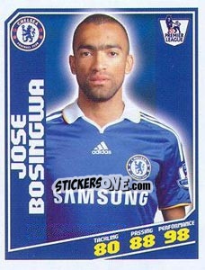 Sticker Jose Bosingwa - Premier League Inglese 2008-2009 n. 92 - Topps