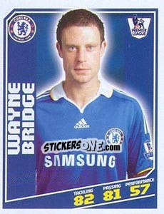 Sticker Wayne Bridge - Premier League Inglese 2008-2009 n. 93 - Topps