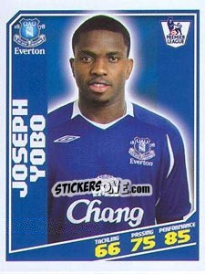 Sticker Joseph Yobo - Premier League Inglese 2008-2009 n. 116 - Topps