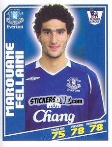 Sticker Marouane Fellaini - Premier League Inglese 2008-2009 n. 121 - Topps
