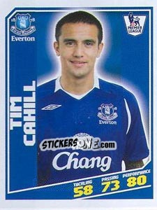 Figurina Tim Cahill - Premier League Inglese 2008-2009 - Topps