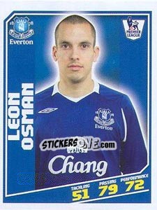 Sticker Leon Osman - Premier League Inglese 2008-2009 n. 123 - Topps