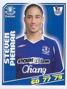 Sticker Steven Pienaar - Premier League Inglese 2008-2009 n. 124 - Topps