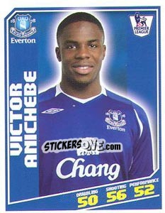 Sticker Victor Anichebe - Premier League Inglese 2008-2009 - Topps