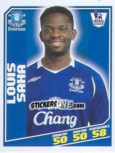 Sticker Louis Saha - Premier League Inglese 2008-2009 n. 126 - Topps