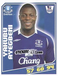 Sticker Yakubu Ayegbeni - Premier League Inglese 2008-2009 - Topps