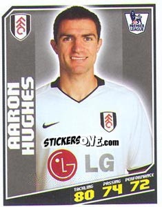 Figurina Aaaron Hughes - Premier League Inglese 2008-2009 - Topps