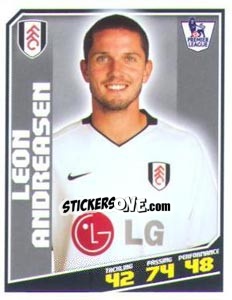 Figurina Leon Andreasen - Premier League Inglese 2008-2009 - Topps
