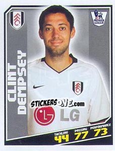 Figurina Clint Dempsey - Premier League Inglese 2008-2009 - Topps