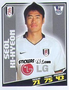 Sticker Seol Ki-Hyeon - Premier League Inglese 2008-2009 n. 143 - Topps