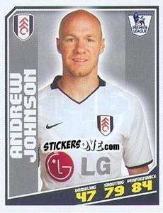 Figurina Andrew Johnson - Premier League Inglese 2008-2009 - Topps