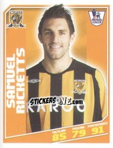 Sticker Samuel Ricketts - Premier League Inglese 2008-2009 n. 158 - Topps