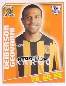 Figurina Deiberson Geovanni - Premier League Inglese 2008-2009 - Topps