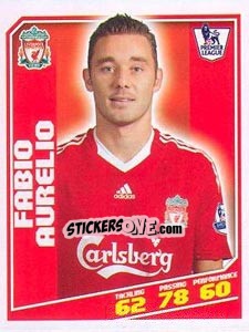 Sticker Fabio Aurelio - Premier League Inglese 2008-2009 - Topps
