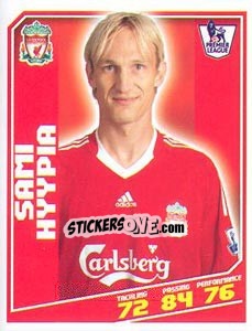 Cromo Sami Hyypia - Premier League Inglese 2008-2009 n. 180 - Topps