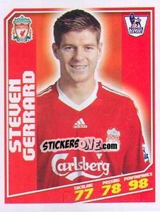 Cromo Steven Gerrard - Premier League Inglese 2008-2009 - Topps