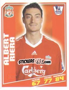 Sticker Albert Riera - Premier League Inglese 2008-2009 - Topps