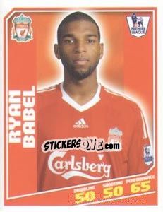 Figurina Ryan Babel - Premier League Inglese 2008-2009 - Topps