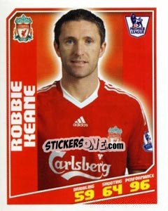 Sticker Robbie Keane - Premier League Inglese 2008-2009 - Topps