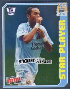 Sticker Robinho (Star Player) - Premier League Inglese 2008-2009 n. 194 - Topps