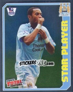 Figurina Robinho (Star Player) - Premier League Inglese 2008-2009 - Topps