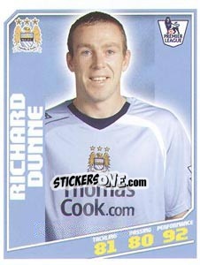 Sticker Richard Dunne - Premier League Inglese 2008-2009 n. 198 - Topps