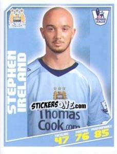 Figurina Stephen Ireland - Premier League Inglese 2008-2009 - Topps